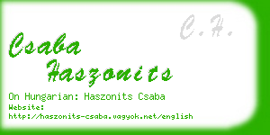 csaba haszonits business card